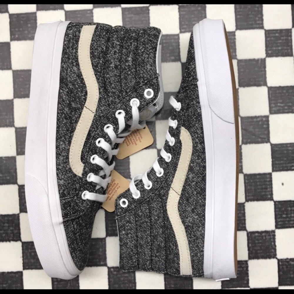 Grey high top vans